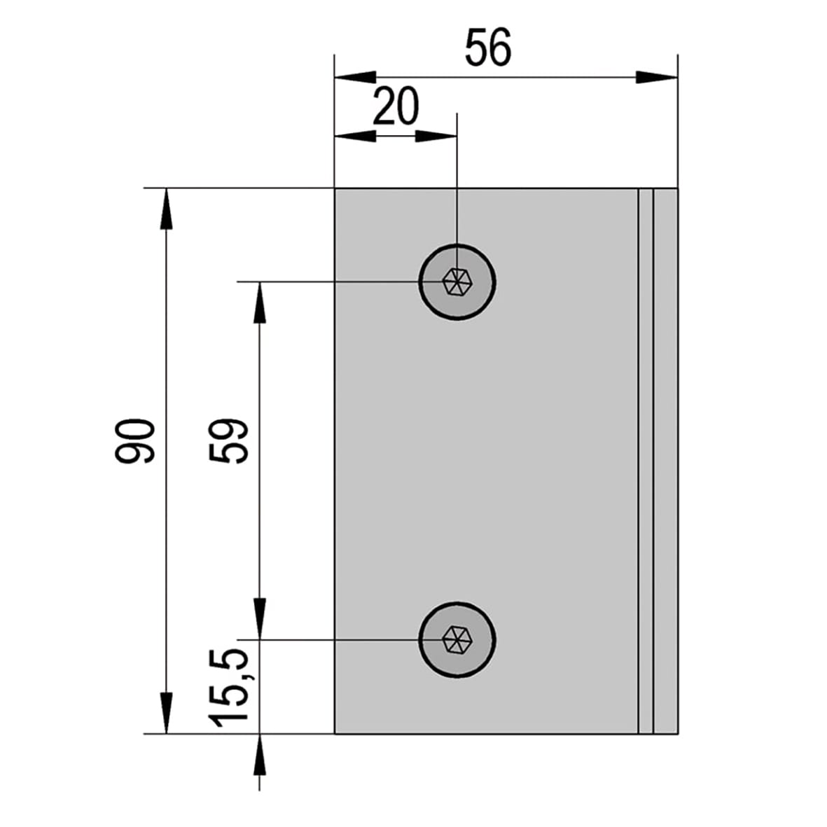 Bilbao Glass Clamp - Wall Mount - 8-12mm Glass - Matt Black - view 3
