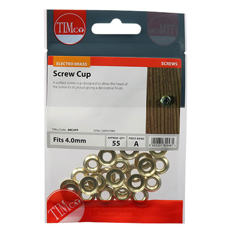 Surface Cup - Suit No. 8 Gauge - Electro Brass - Pack of 55 - view 2