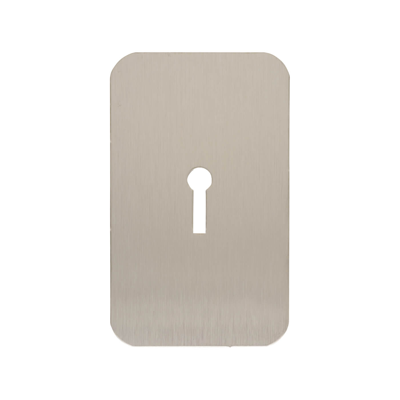 Jumbo Adhesive Fixing Escutcheon - 100 x 60mm - Keyhole - Satin Stainless Steel - view 2