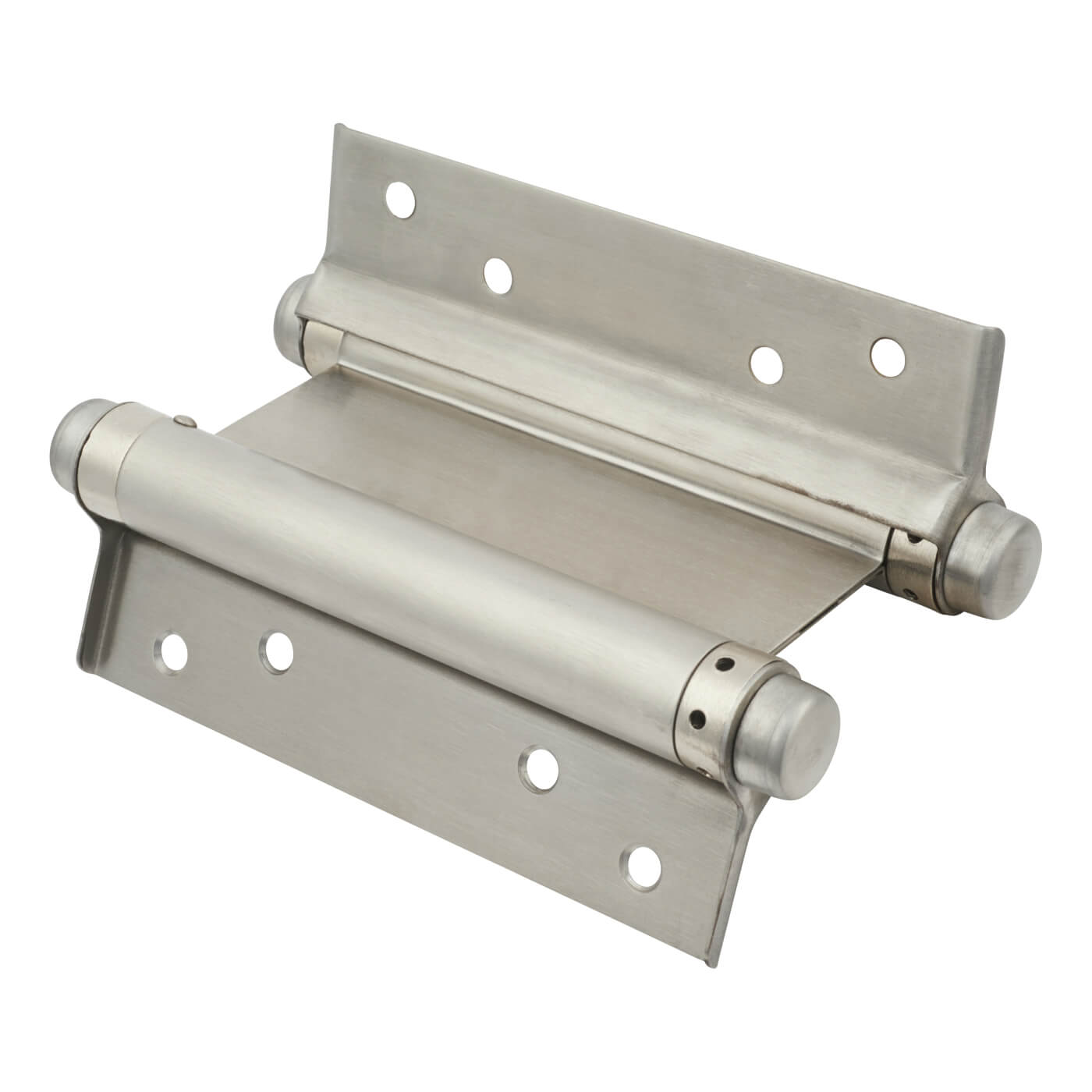Double Action Self Closing Spring Hinge - 153mm Length - Satin Stainless Steel - Pair - view 3