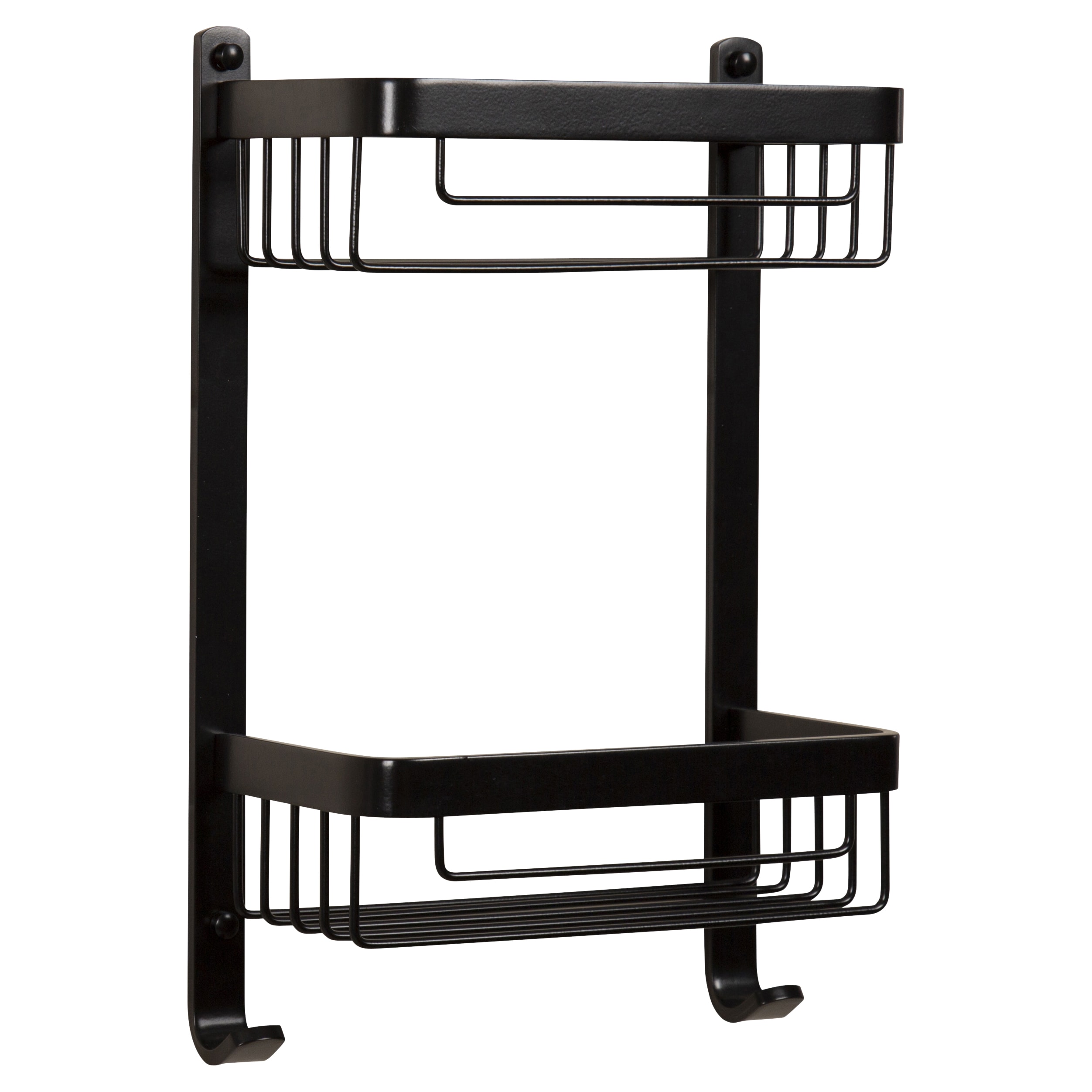 Wirework Shower Cosmetic Basket - Two Tier - 390 x 256 x 127mm - Matt Black - view 2