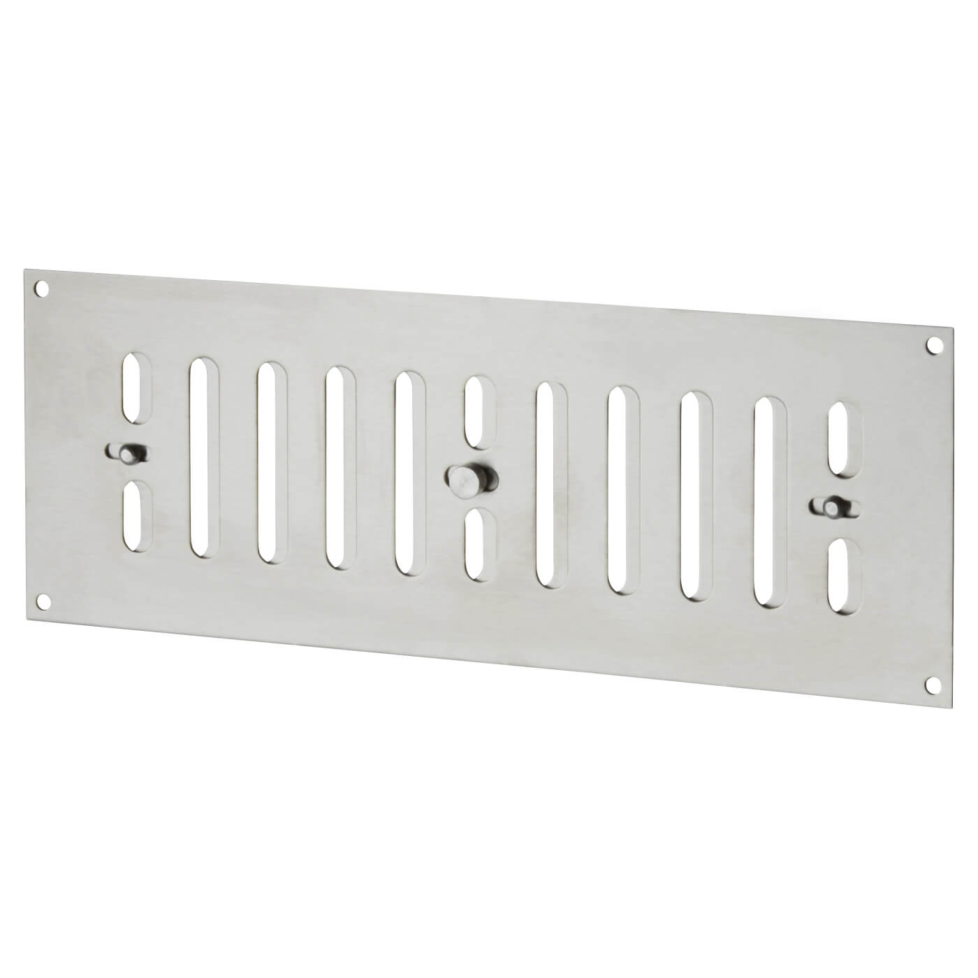 Hit & Miss Vent - 242 x 89mm - Satin Chrome - view 2