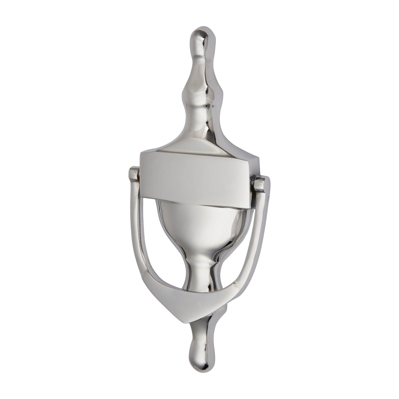 Urn Door Knocker - Polished Chrome - 165 x 60mm - view 2