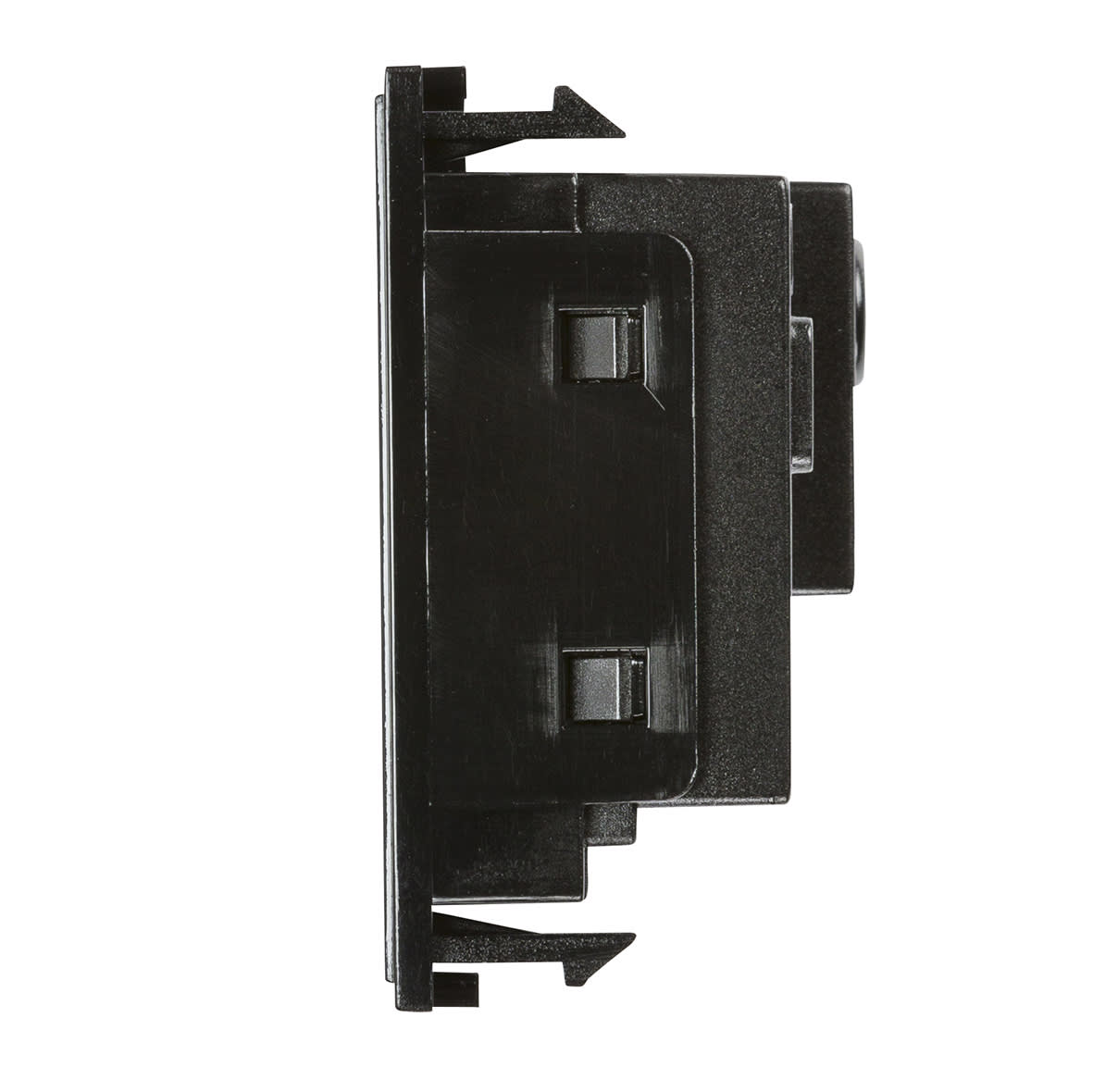 5A 1 Gang Unswitched Round Pin Socket - Black - view 3