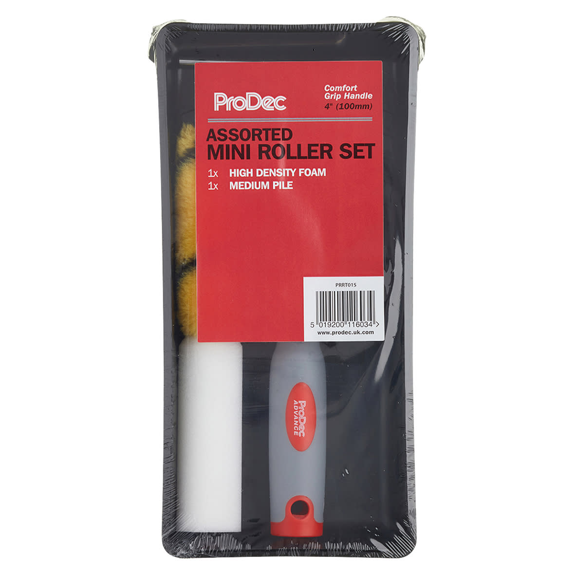 Twin Head Medium Pile Mini Paint Roller & Tray - 102mm/ 4" Width - view 3