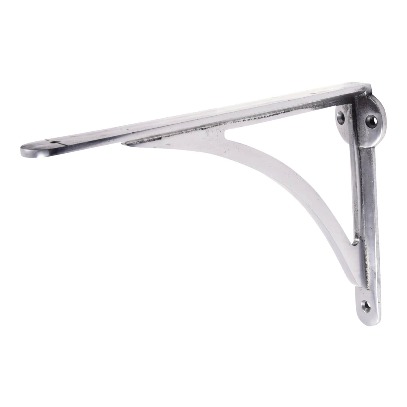 Curved Steel Shelf Bracket - 249 x 174mm - Pewter - view 2