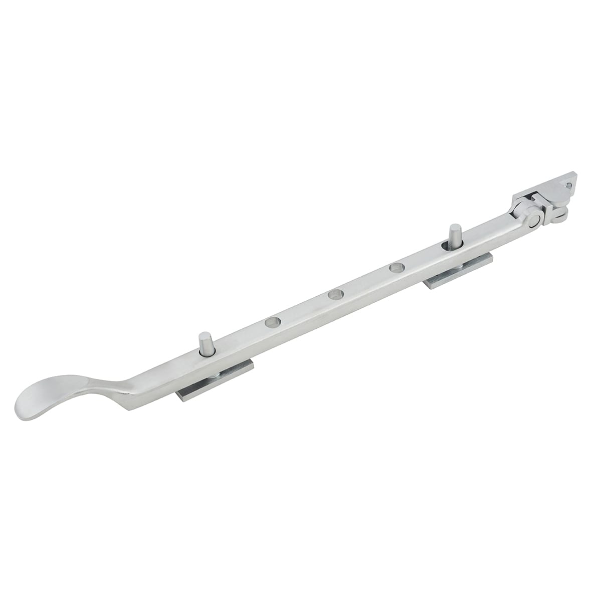 Victorian Casement Window Stay - 12"/300mm Length - Satin Chrome - view 2