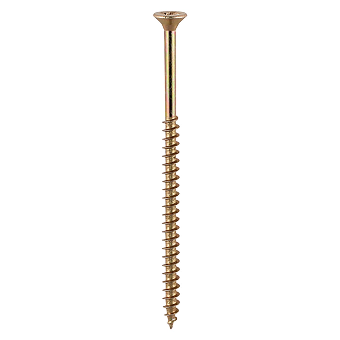 Solo Chippy Pozi Countersunk Wood Screws - 6.0 x 200mm - Yellow Zinc - Pack of 100 - view 2