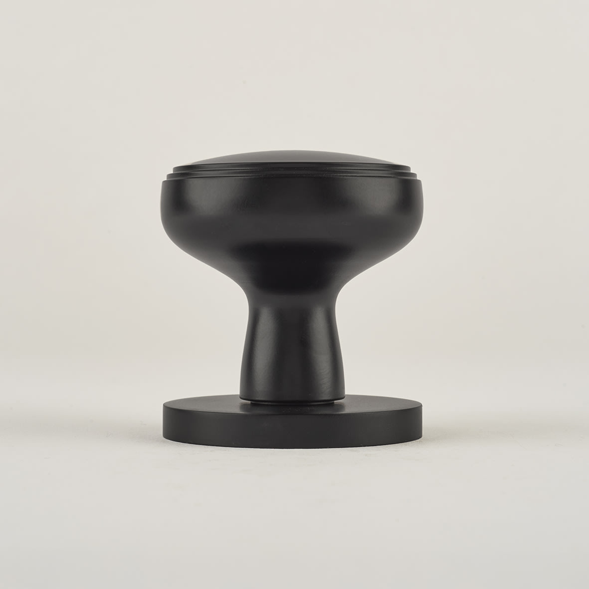 Matt Black Classic Mortice Door Knob - 60mm Rose Diameter - view 3