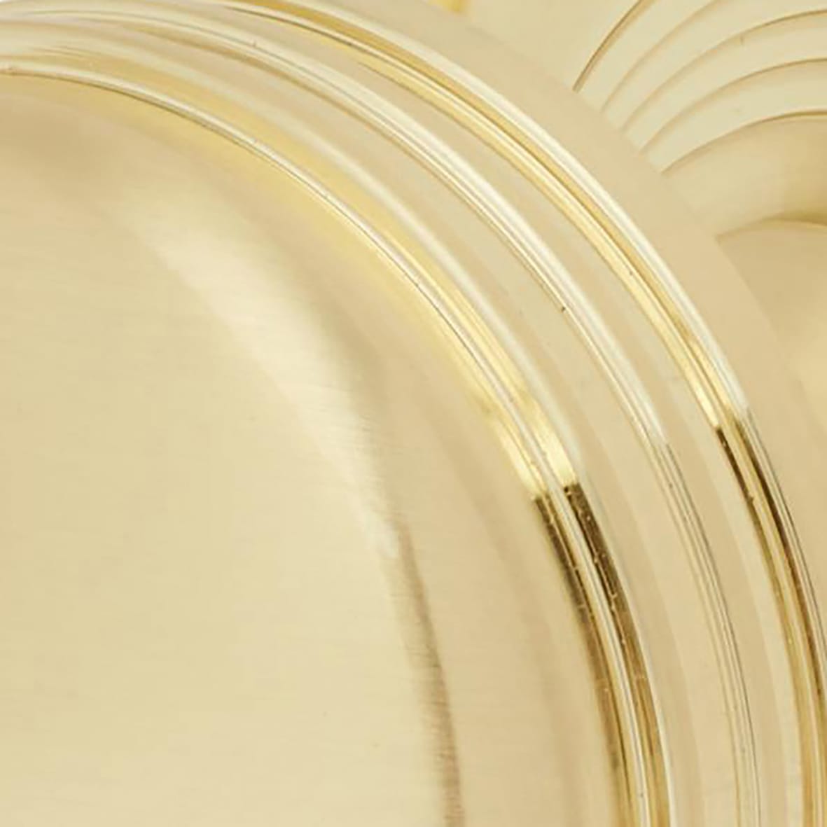 Satin Brass Ringed Mortice Door Knob - 63mm Rose Diameter - view 2