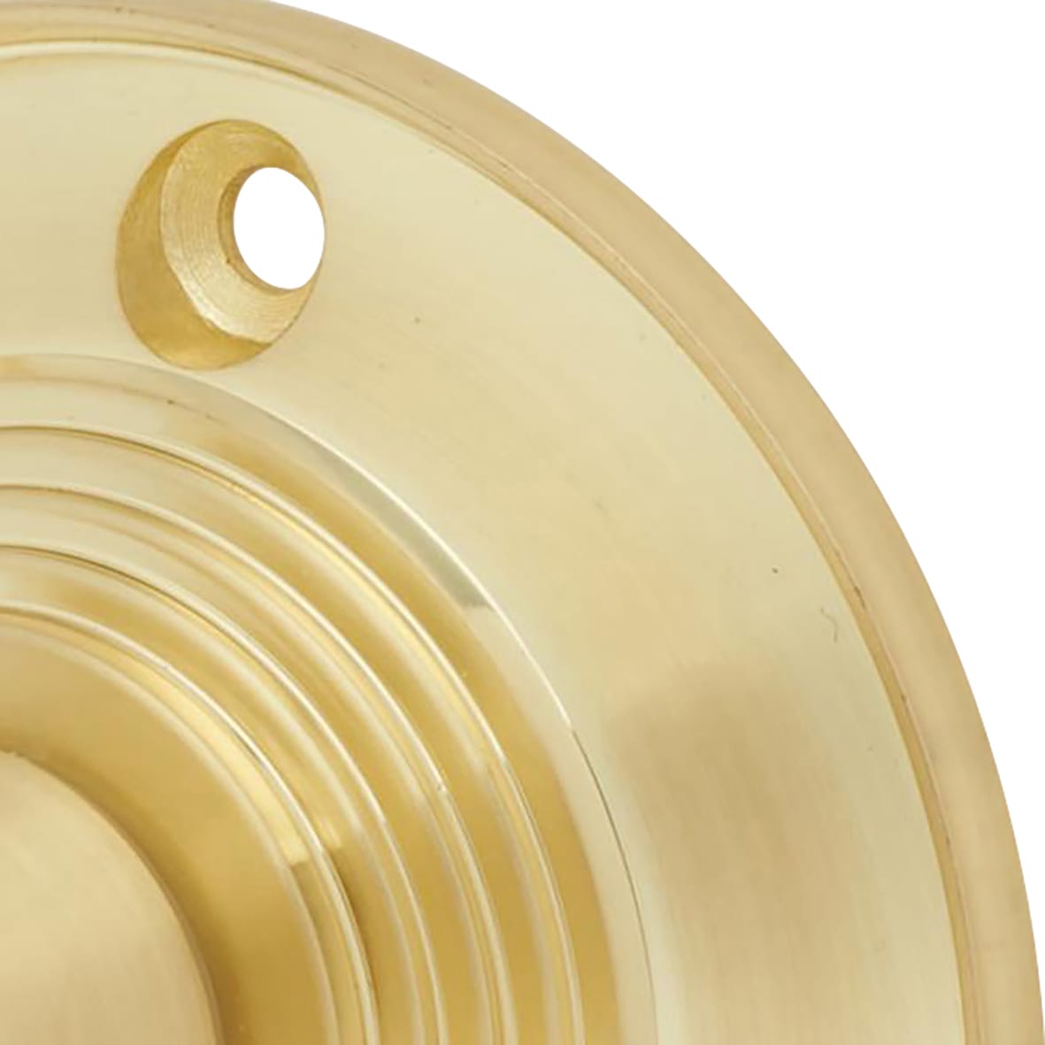 Satin Brass Ringed Mortice Door Knob - 63mm Rose Diameter - view 3