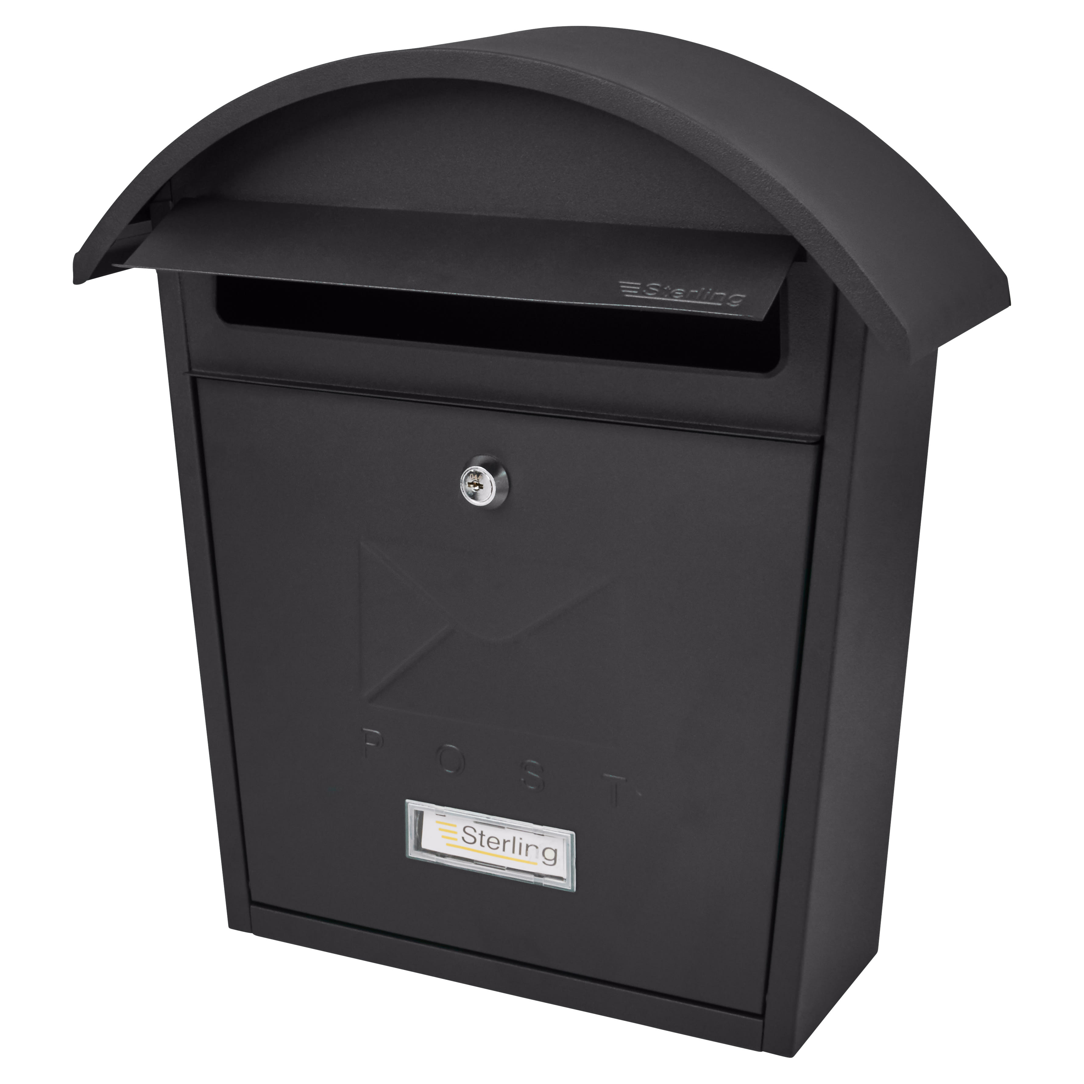Classic Postbox - 363 x 370 x 134mm - Black - view 3