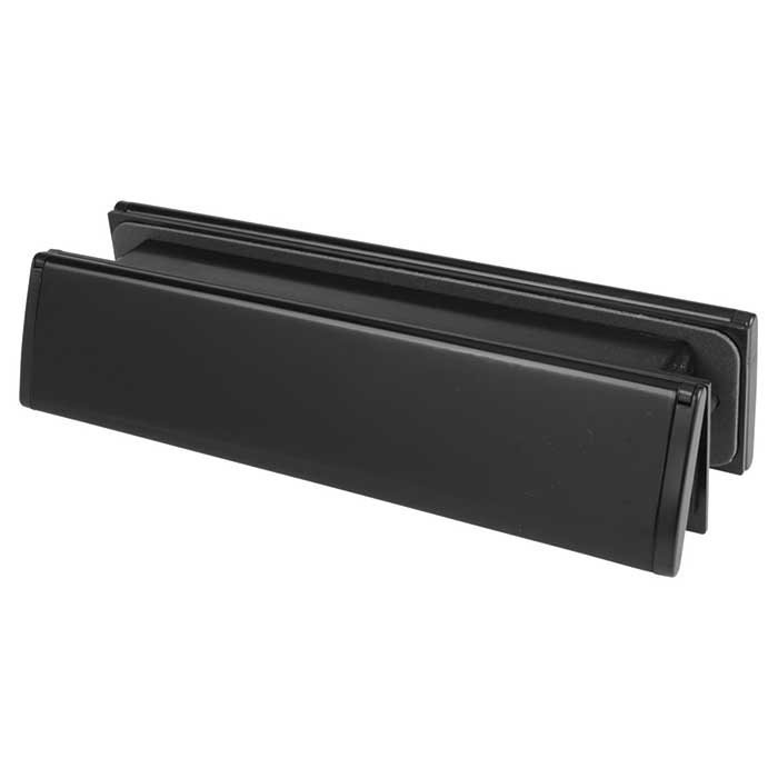 Letter Plate - 300 x 70mm - 40-80mm Door Thickness - Black - view 2
