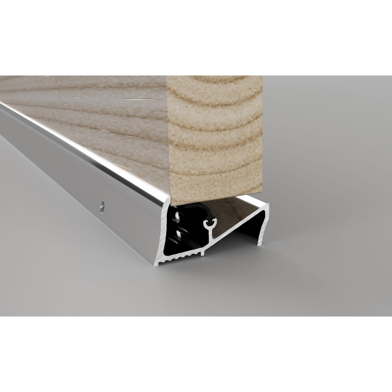 Lowline Threshold - 838mm Length - Inward Opening Doors - Mill Silver - view 2
