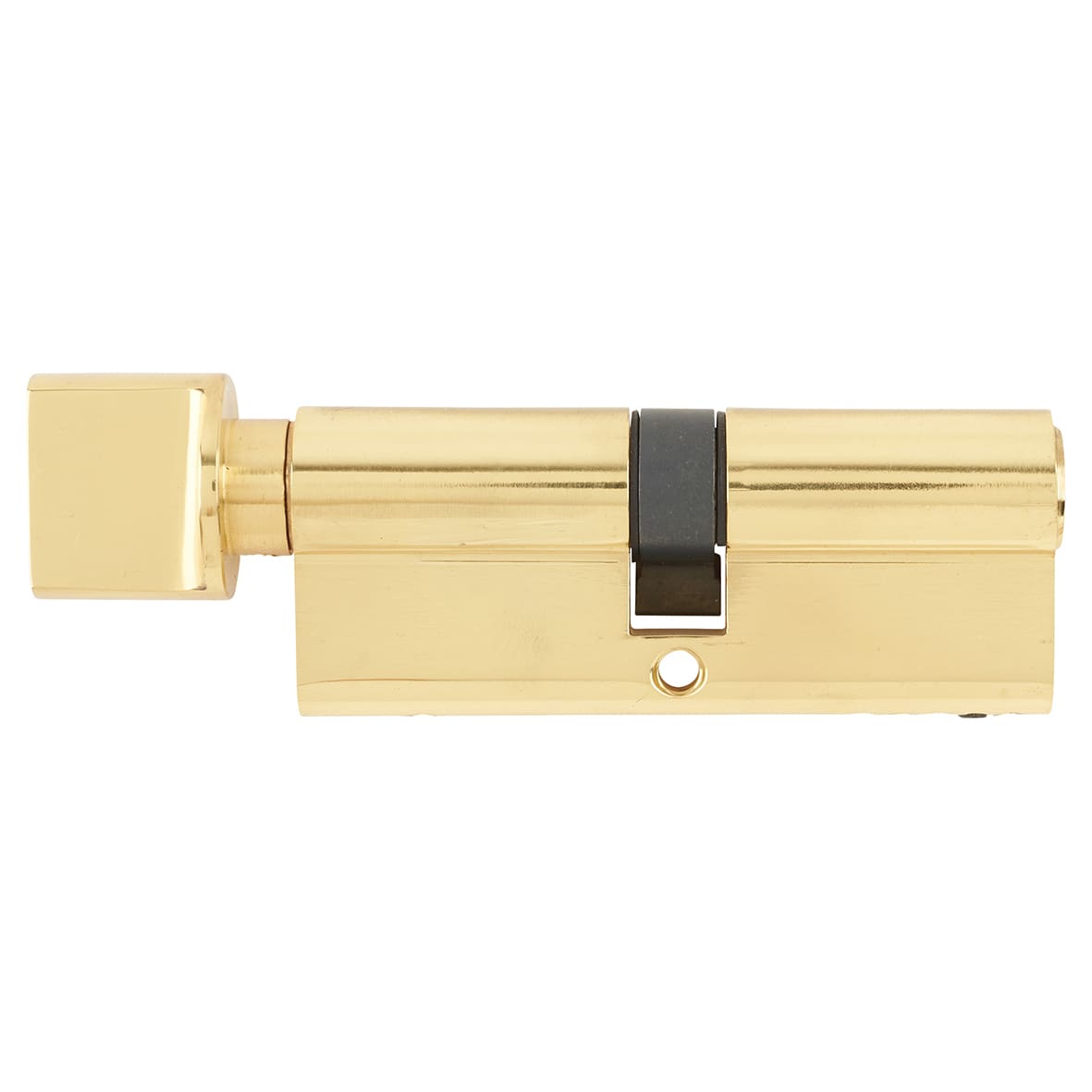 5 Pin 80mm Euro Thumbturn Cylinder - 40mm Turn + 40mm - Polished Brass - Keyed to Differ - view 2