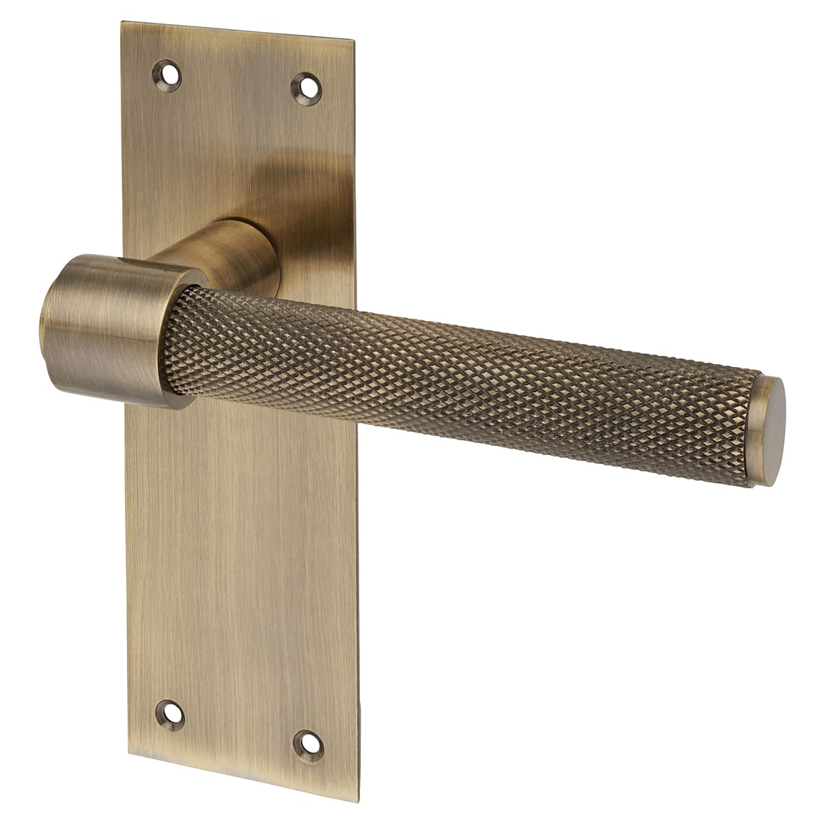 Thaxted 15mm Lines T-Bar Cabinet Pull Handle on Plain Backplate - 96mm c/c - Satin Nickel - view 2