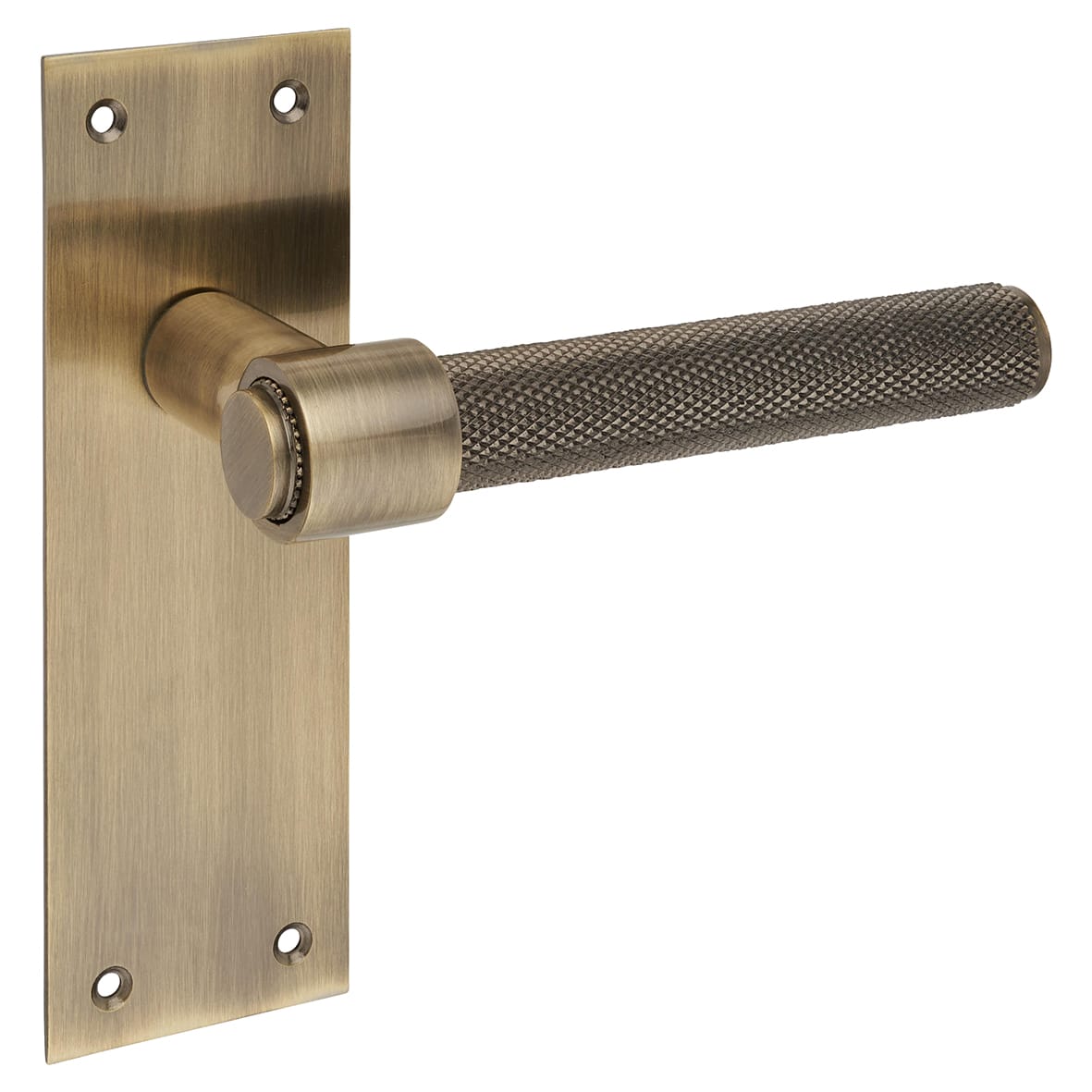 Thaxted 15mm Lines T-Bar Cabinet Pull Handle on Plain Backplate - 96mm c/c - Satin Nickel - view 3