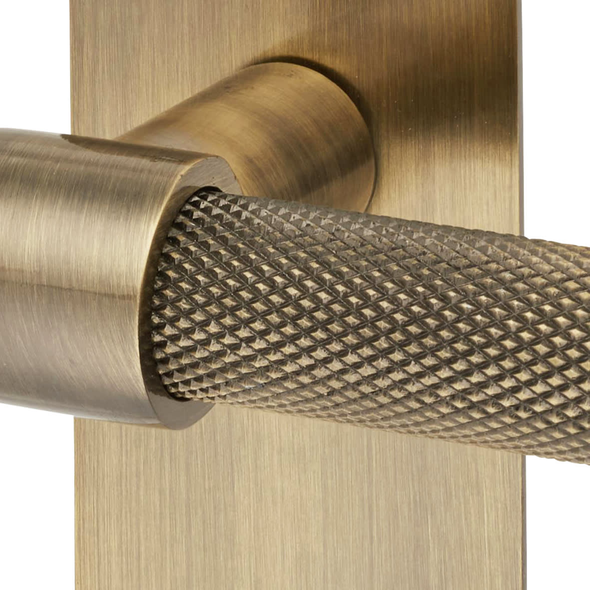 Thaxted 15mm Lines T-Bar Cabinet Pull Handle on Plain Backplate - 96mm c/c - Satin Nickel - view 6