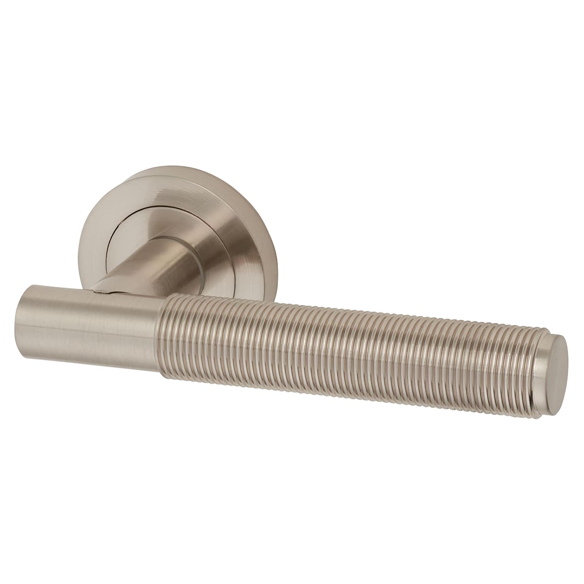 Antique Brass Knurled Latch Door Handles Pack - Loxley Range - view 2