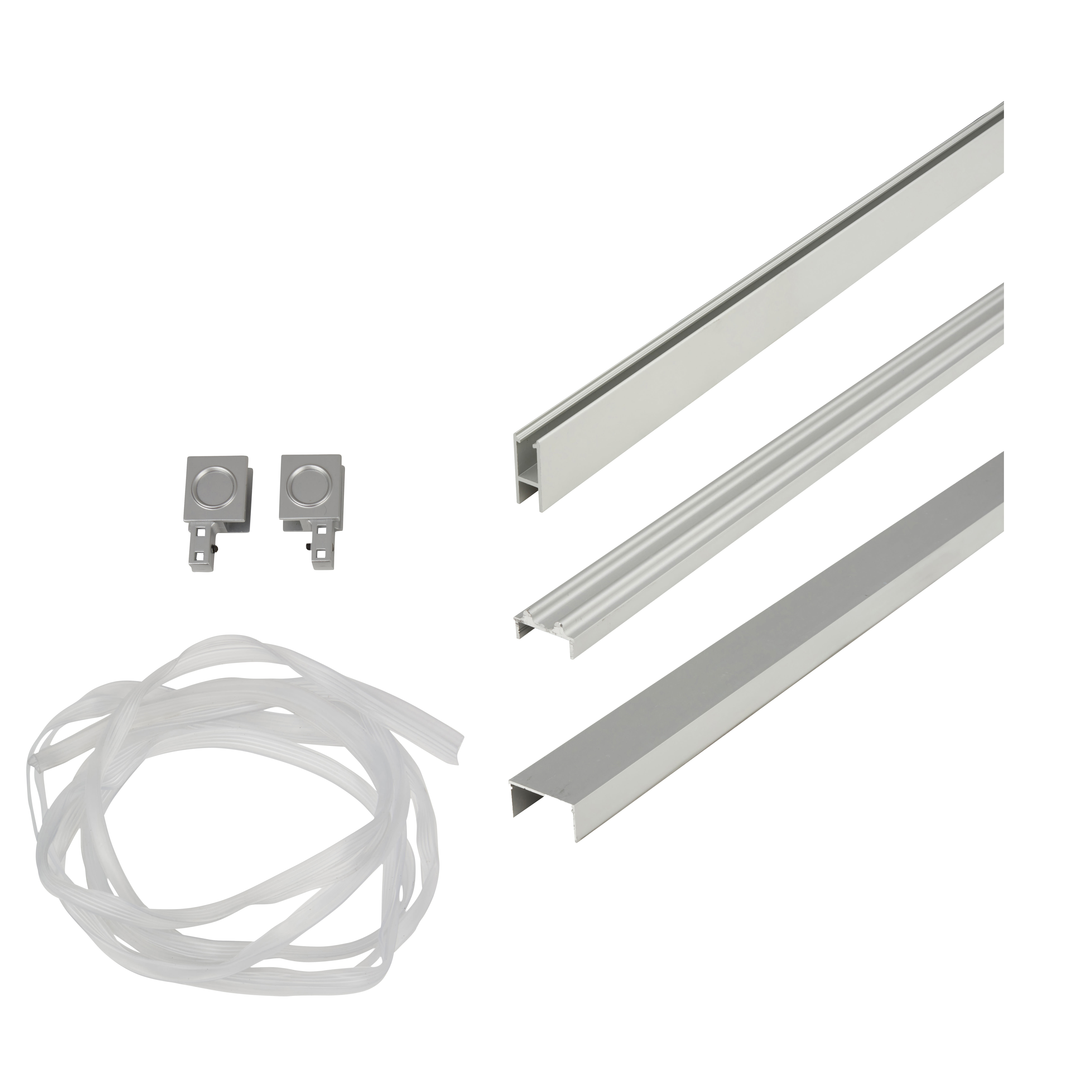 Supra Deluxe Sliding Glass Door Kit - 2500mm Track - 6-8mm Glass - 25kg Max Door Weight - view 3