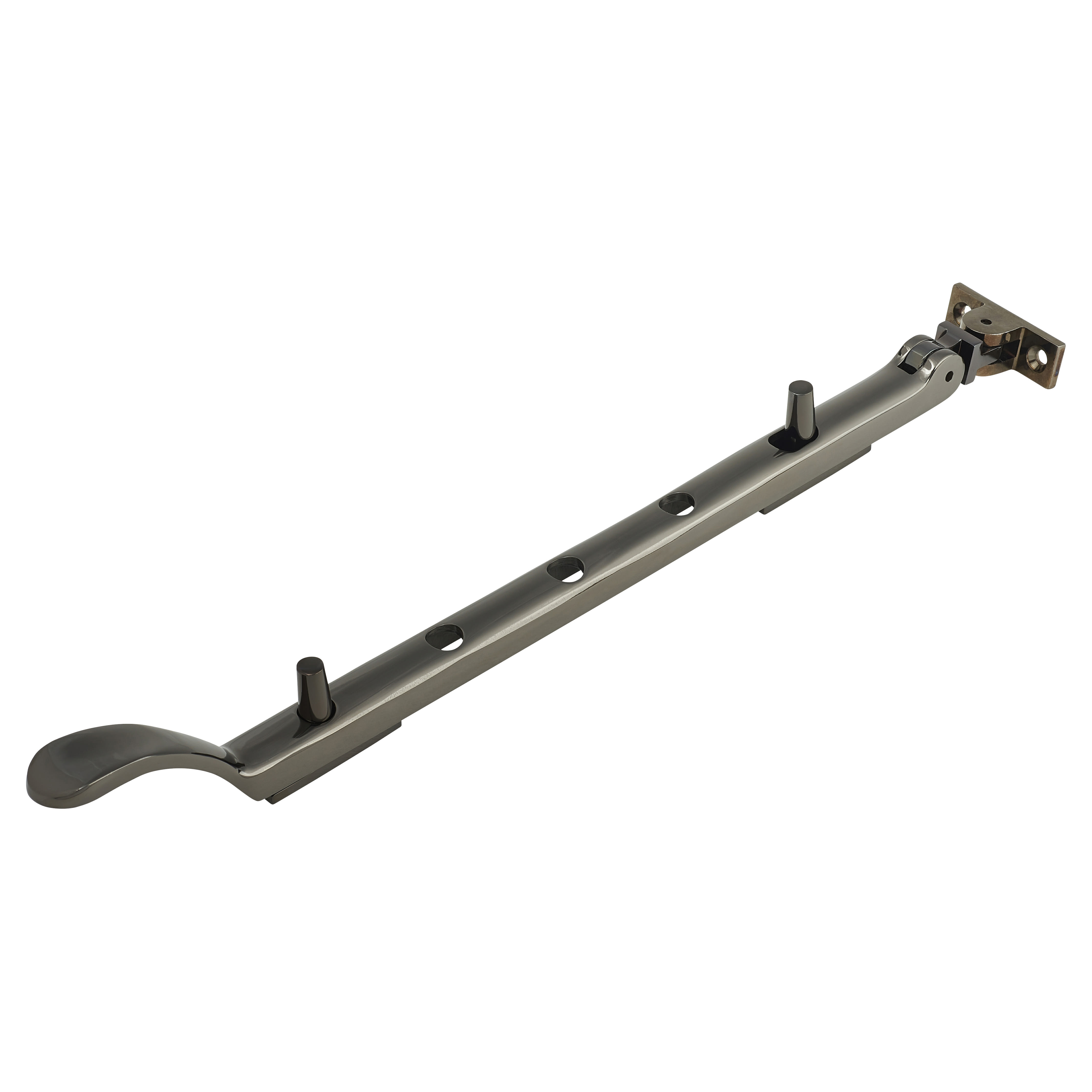 Victorian Casement Window Stay - 12"/300mm Length - Black Nickel - view 2