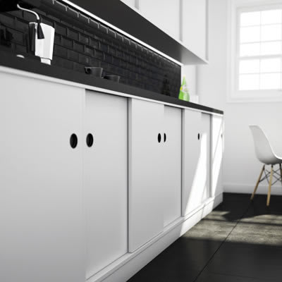 Hush Sliding Door Gear - 1200mm Track - 2 Door - 600 x 1200mm Maximum Door Size - 9kg Max Door - view 2