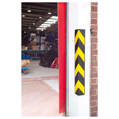 Reflective Corner Protector - Rubber - 100 x 100 x 780mm - Yellow/Black - view 2