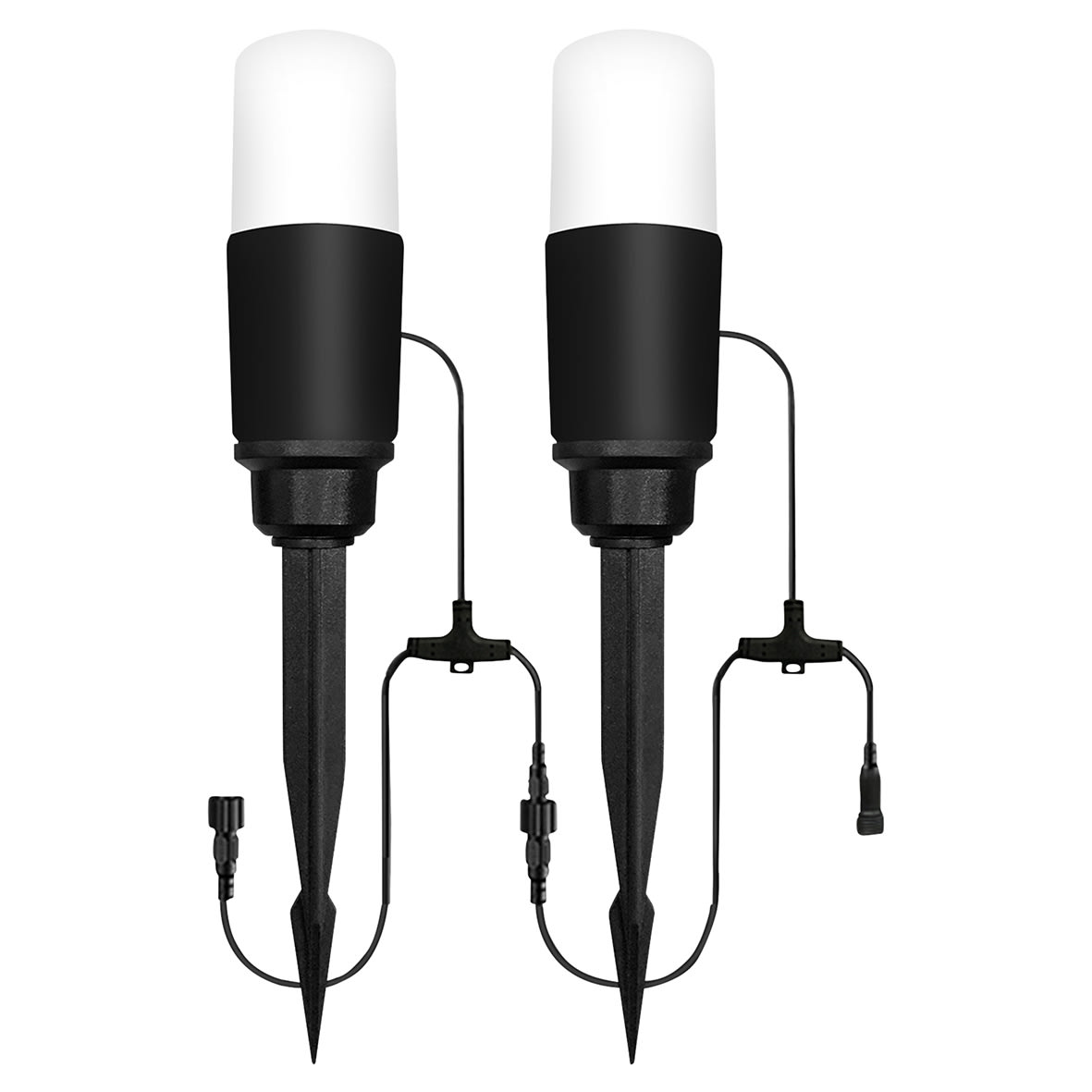 Forum Zink Lapin 3W LED Pathway Garden Light Add on Kit - IP65 - 4000K Cool White - Black - Pack of 2 - view 2