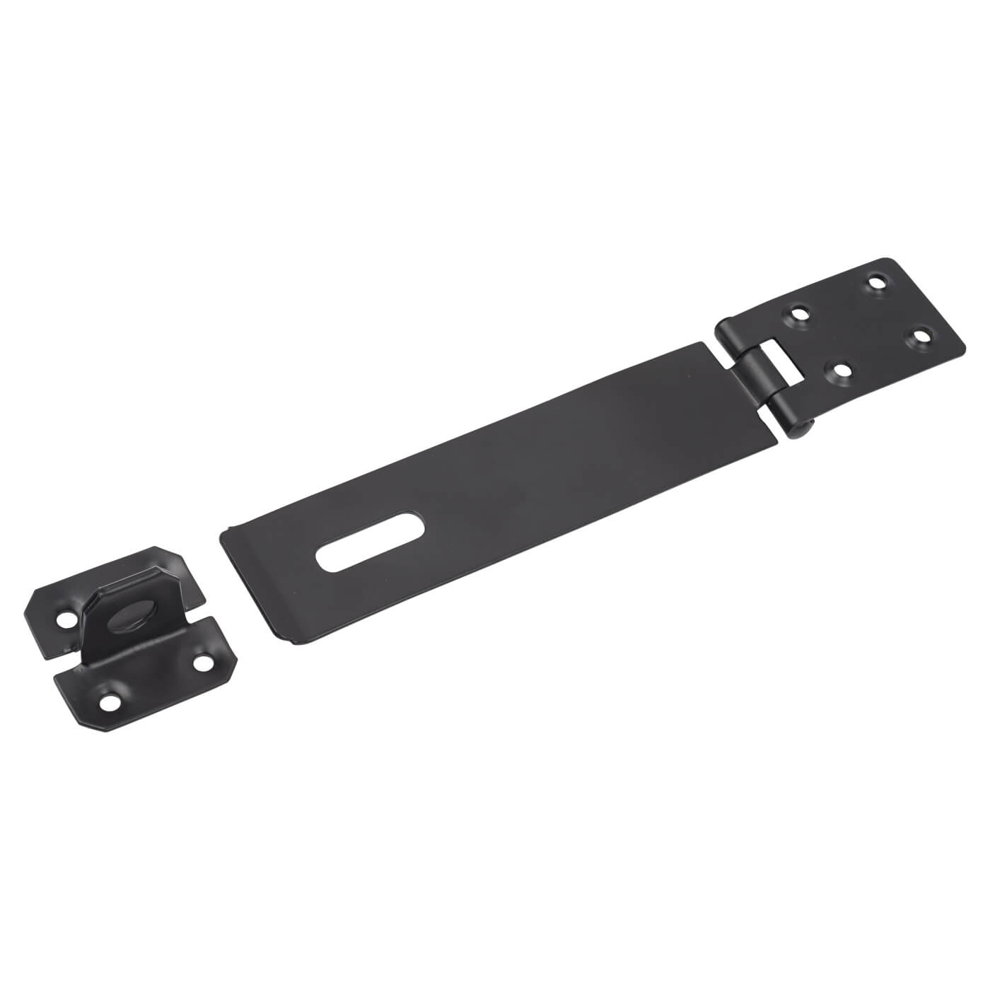 Light Duty Safety Hasp & Staple - 150mm Length - Black - view 3