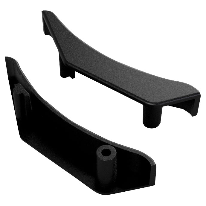 SRD 32 Rain Deflector - 914mm Length - Inward/Outward Opening Doors - Polished Silver - view 3