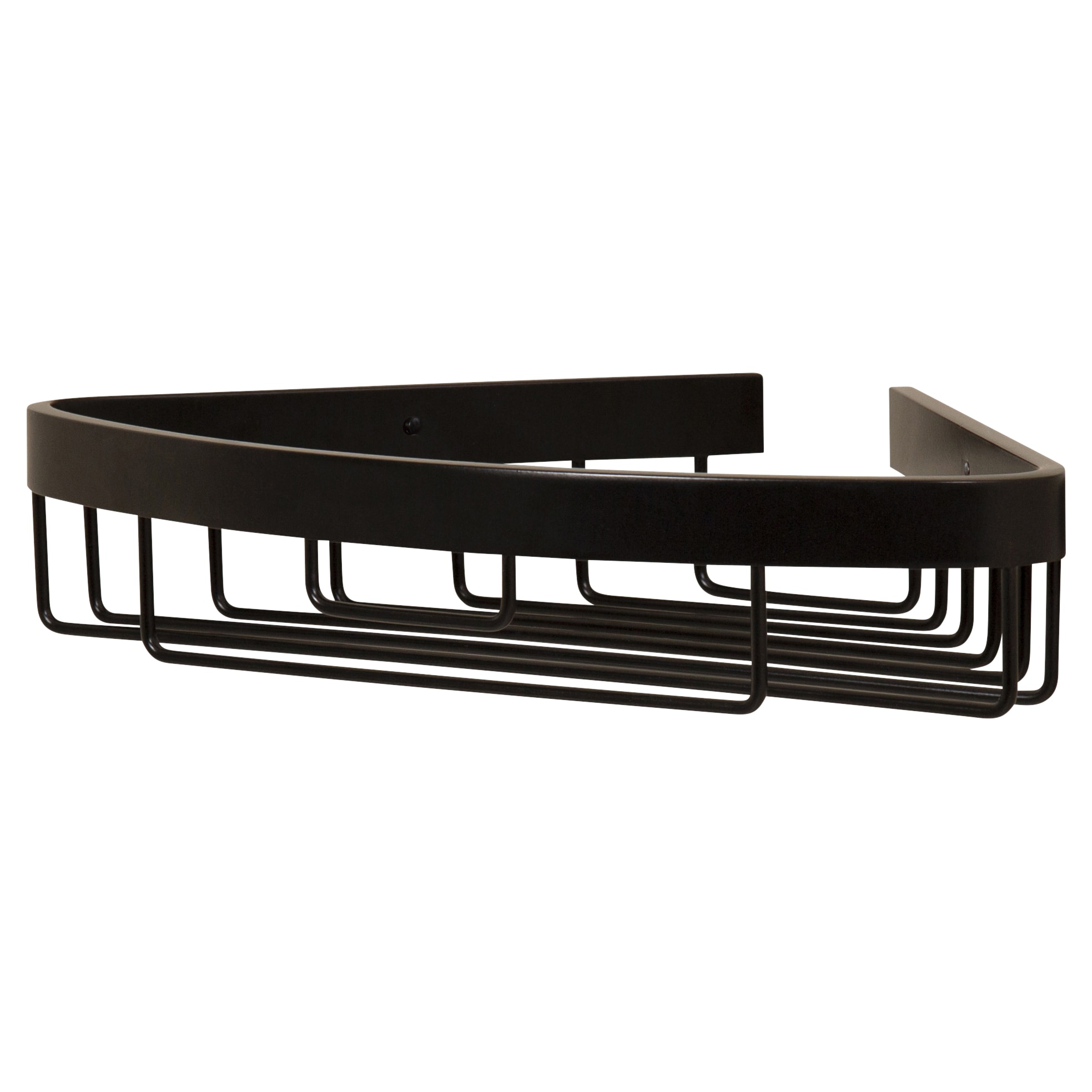 Wirework Small Corner Shower Soap Dish Basket - 60 x 311 x 209mm - Matt Black - view 2