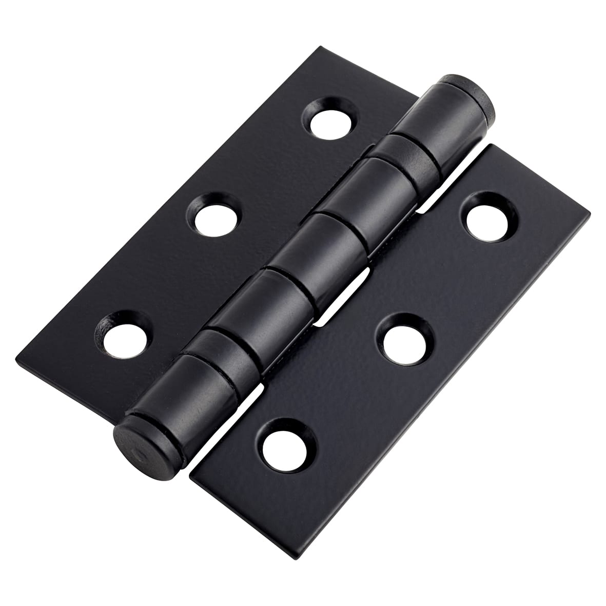 Matt Black Victorian Mortice Door Knobs Pack - 57mm Rose Diameter - view 4