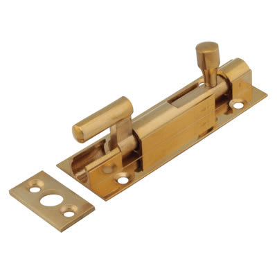 Polished Brass Necked Barrel Bolt - Budget Range - 75 x 25mm - view 2