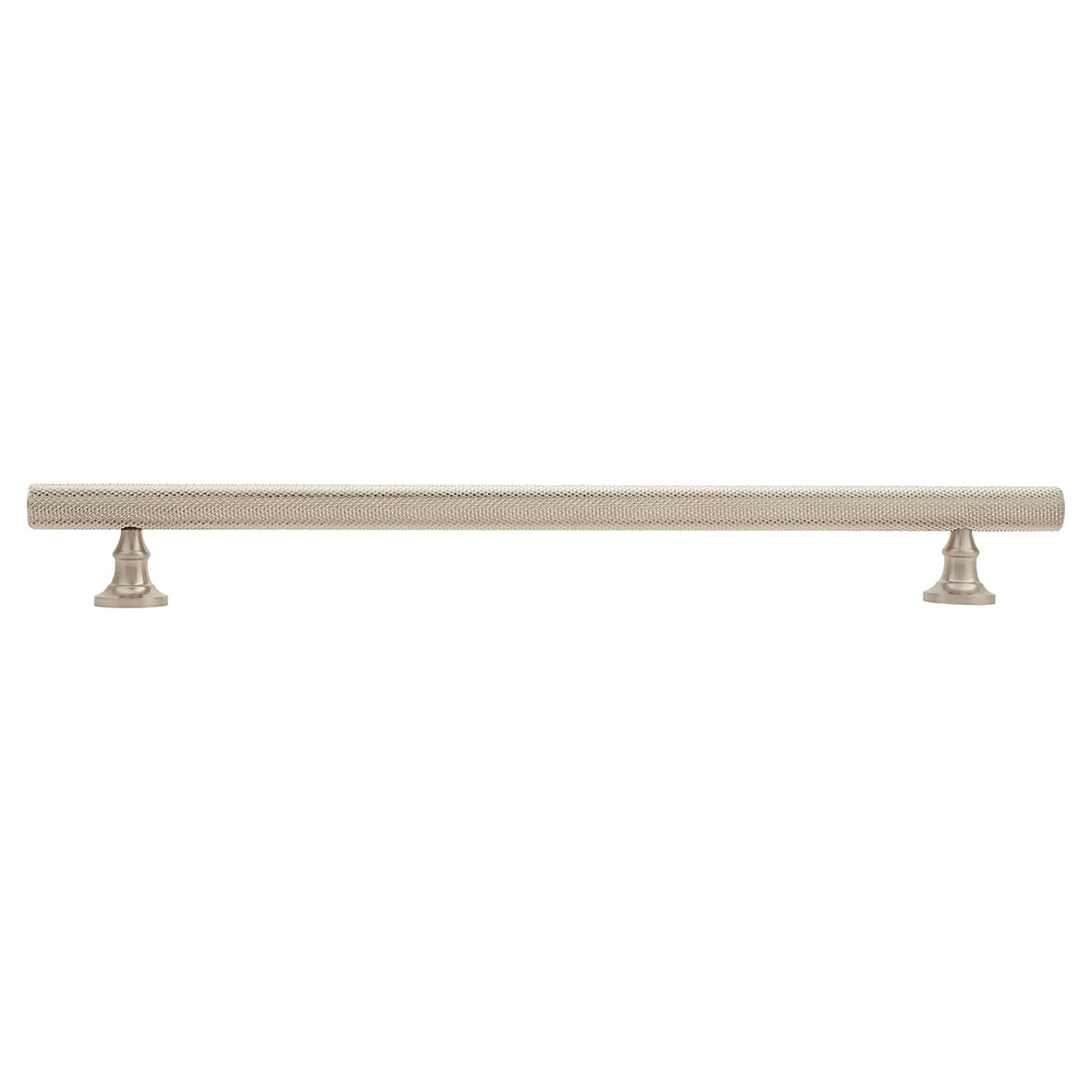 York 12mm Knurled T-Bar Cabinet Pull Handle - 224mm Centres - Satin Nickel - view 2