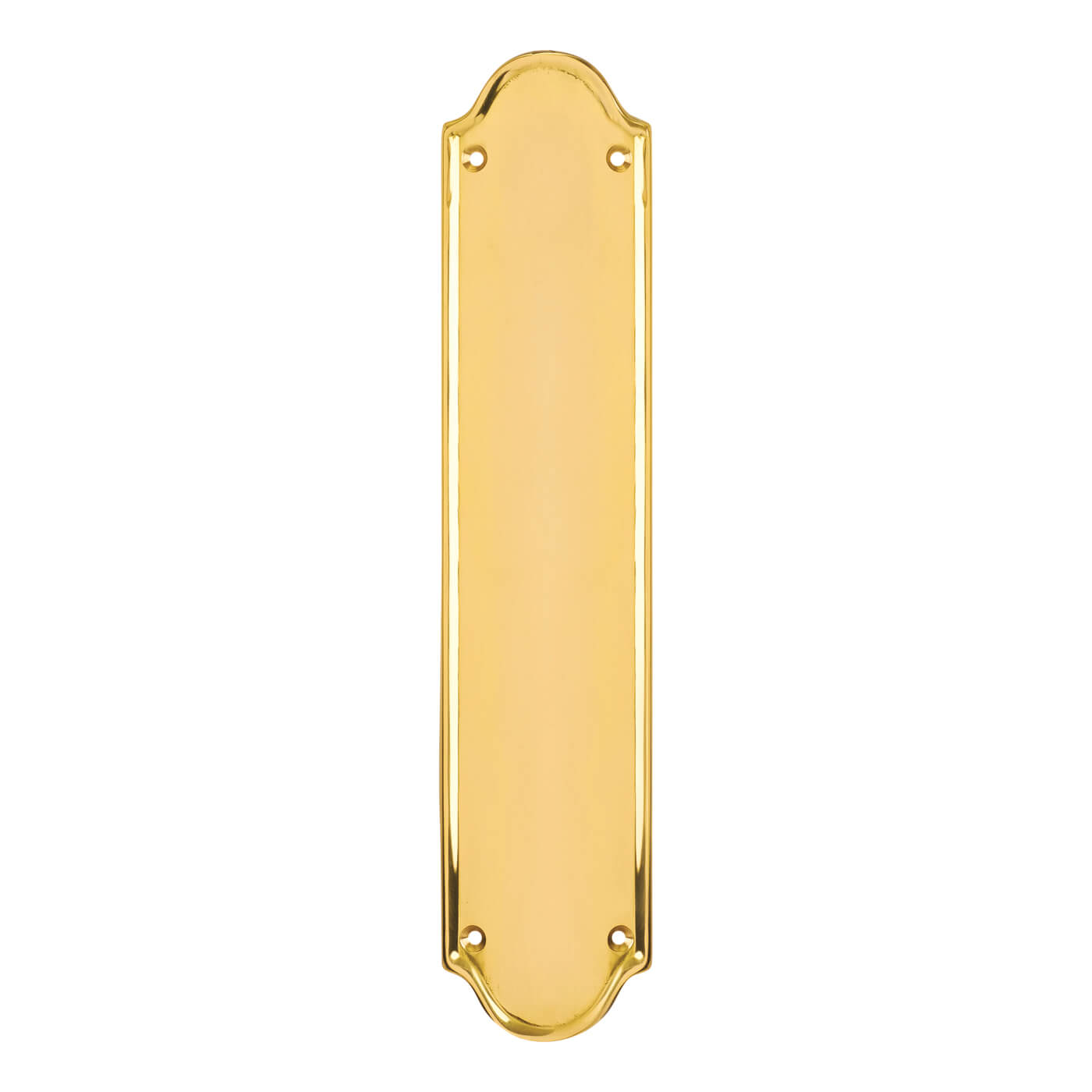 Solid Brass Traditional Plain Entrance Finger Plate - 305 x 63mm - Polished - view 2