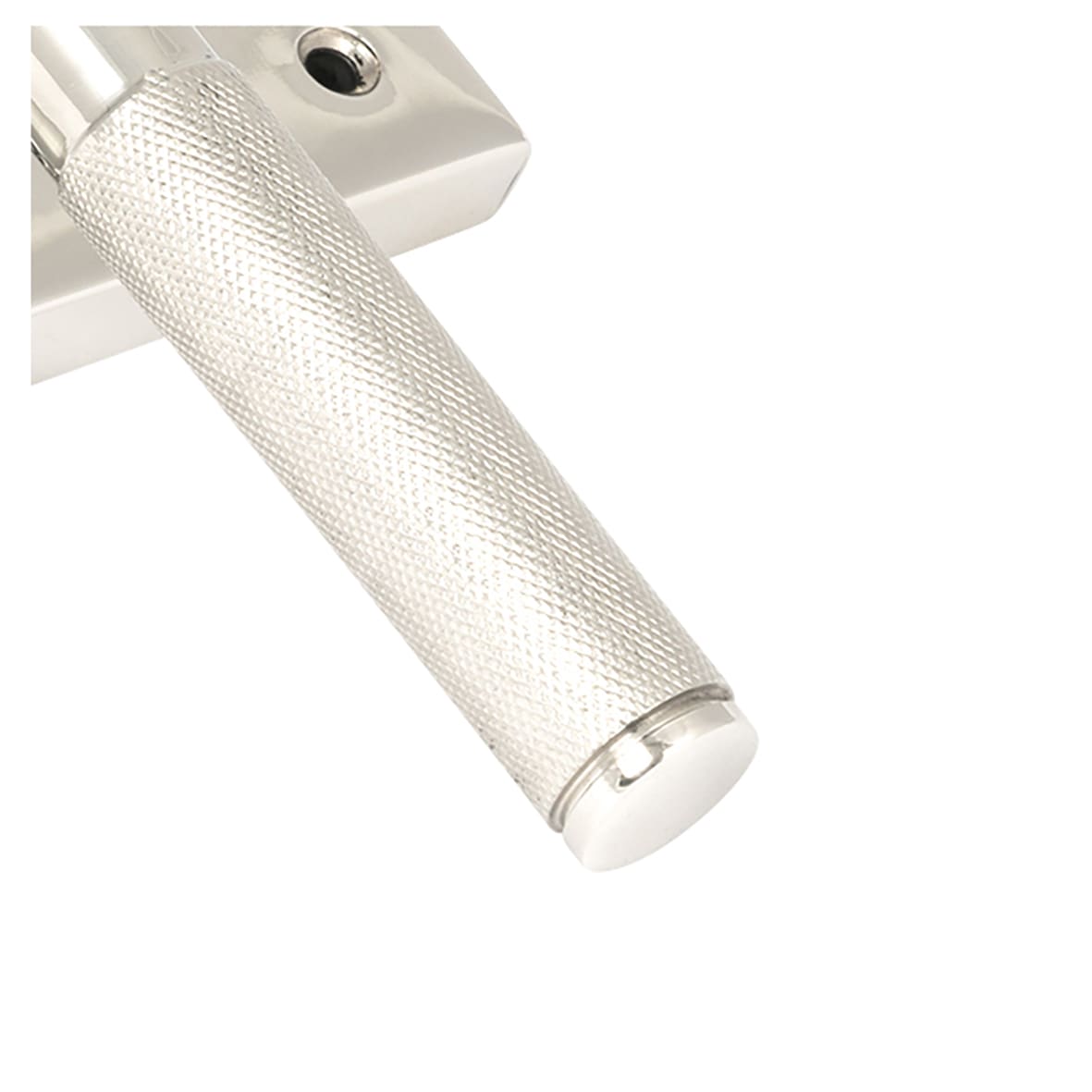 Polished Stainless uPVC Slimline Knurled Multipoint Door Handles - 92mm c/c - Brompton Range - view 3