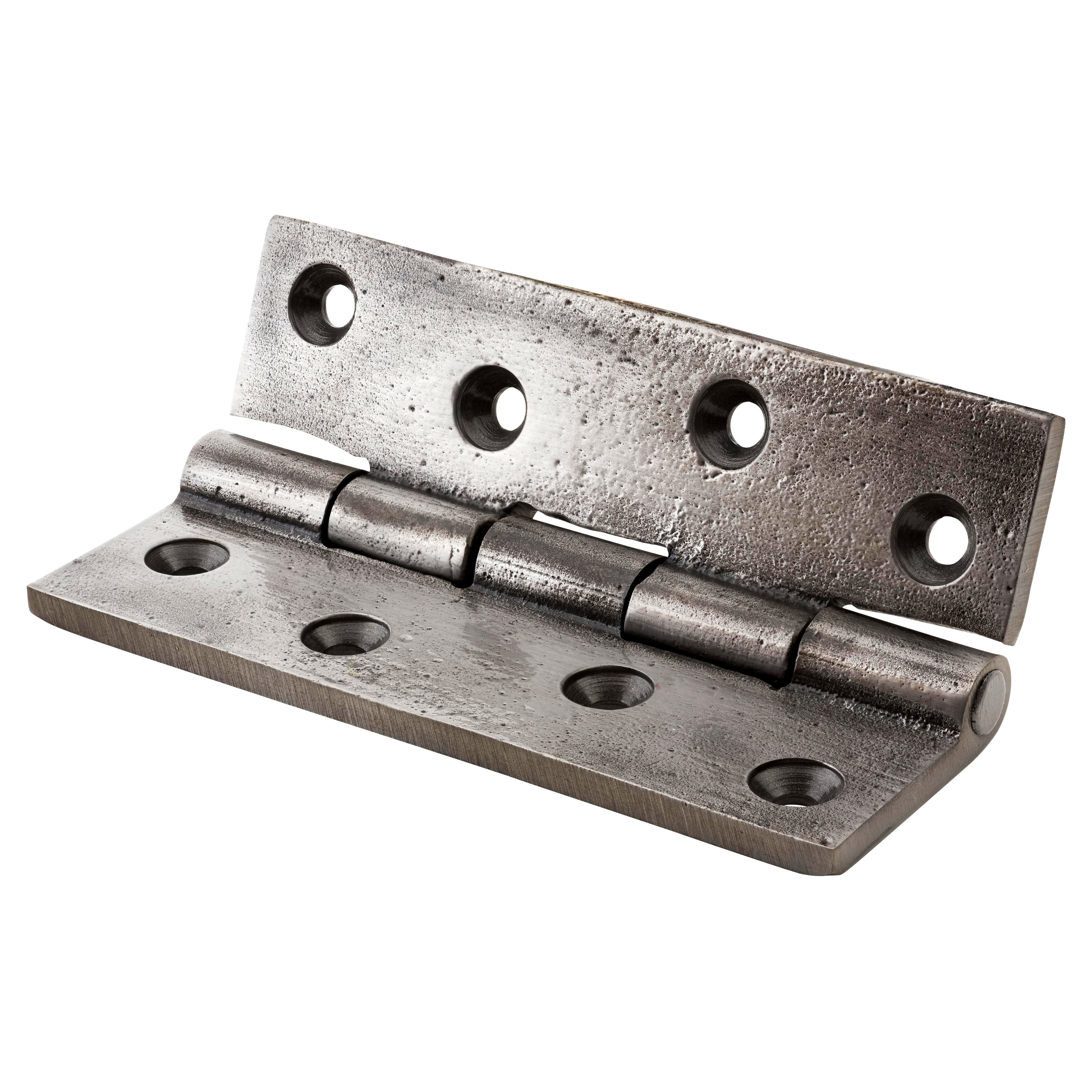 Cast Iron Butt Door Hinge - 100 x 65 x 4.5mm - Polished Iron - Pair - view 2