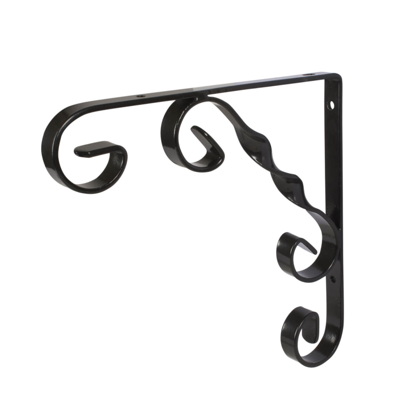 Ornamental Scroll Shelf Bracket - 164 x 160mm - Black - view 2