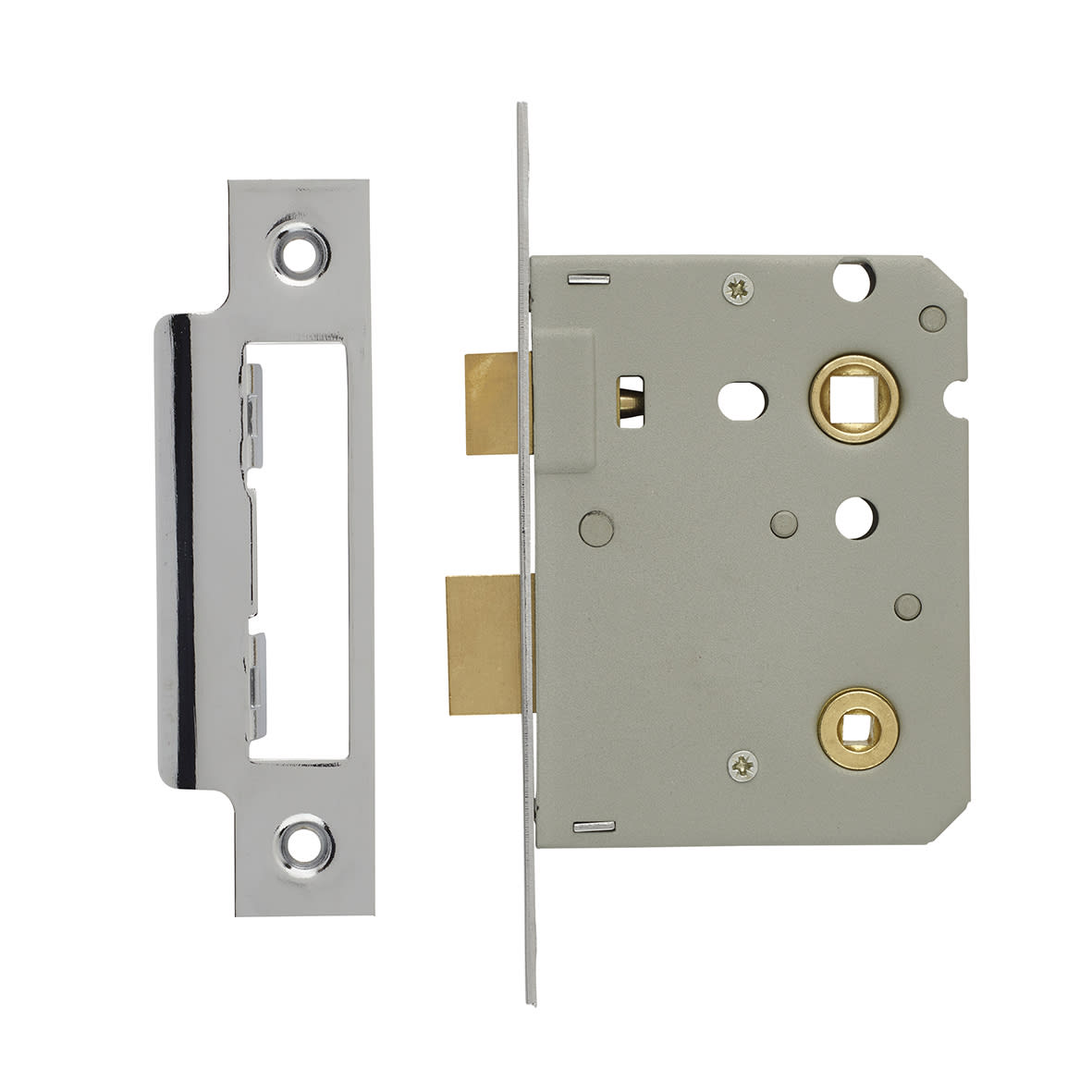 Bathroom Lock - 76mm Case - 56mm Backset - Polished Chrome - view 3