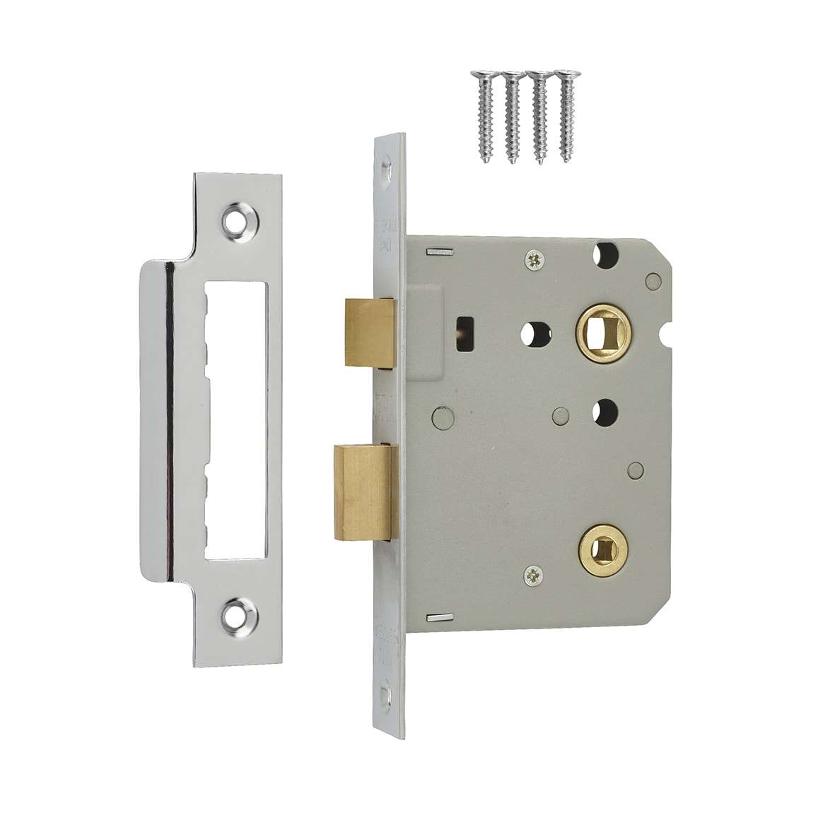 Bathroom Lock - 76mm Case - 56mm Backset - Polished Chrome - view 4