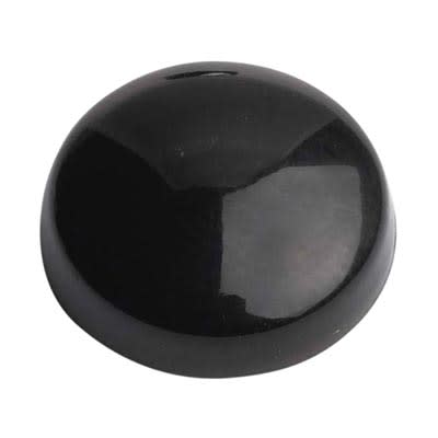 Plastic Screw Dome - 15mm Diameter - Black - view 2