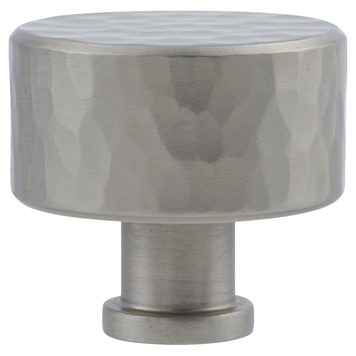 Leila Hammered Round Cabinet Knob - 35mm Diameter - Satin Nickel - view 2
