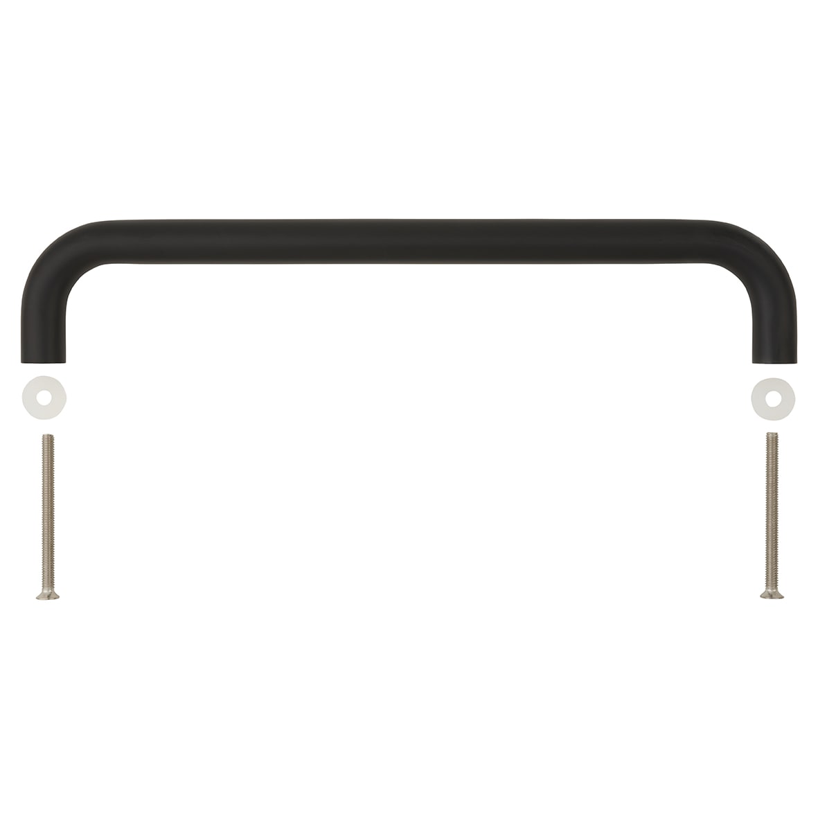 Matt Black 19mm D-Bar Door Pull Handle - Bolt Fix - 305mm Centres - view 7