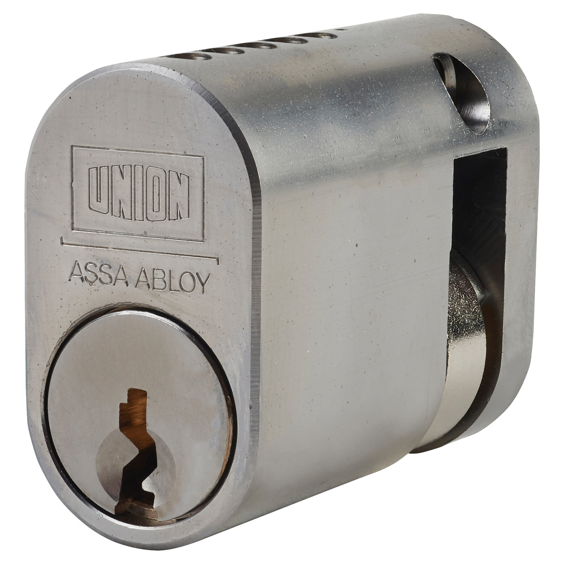 J2X1 Pattern 5 Pin 40mm Oval Single Cylinder - 32 + 8mm - Satin Chrome - Keyed to Differ - view 2