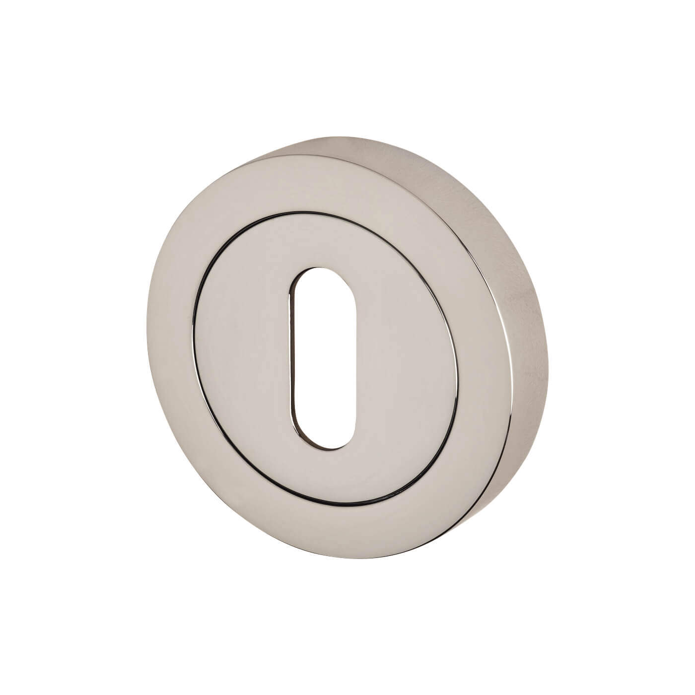 Escutcheon - 50mm Diameter - Keyhole - Polished Chrome - view 2