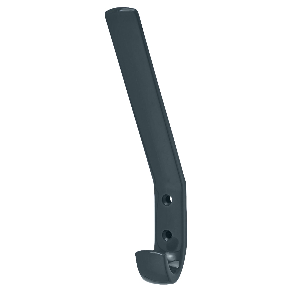 AR617A Nylon Single Hat & Coat Hook Face Fix - 164 x 20 x 35mm - Anthracite Grey - view 2