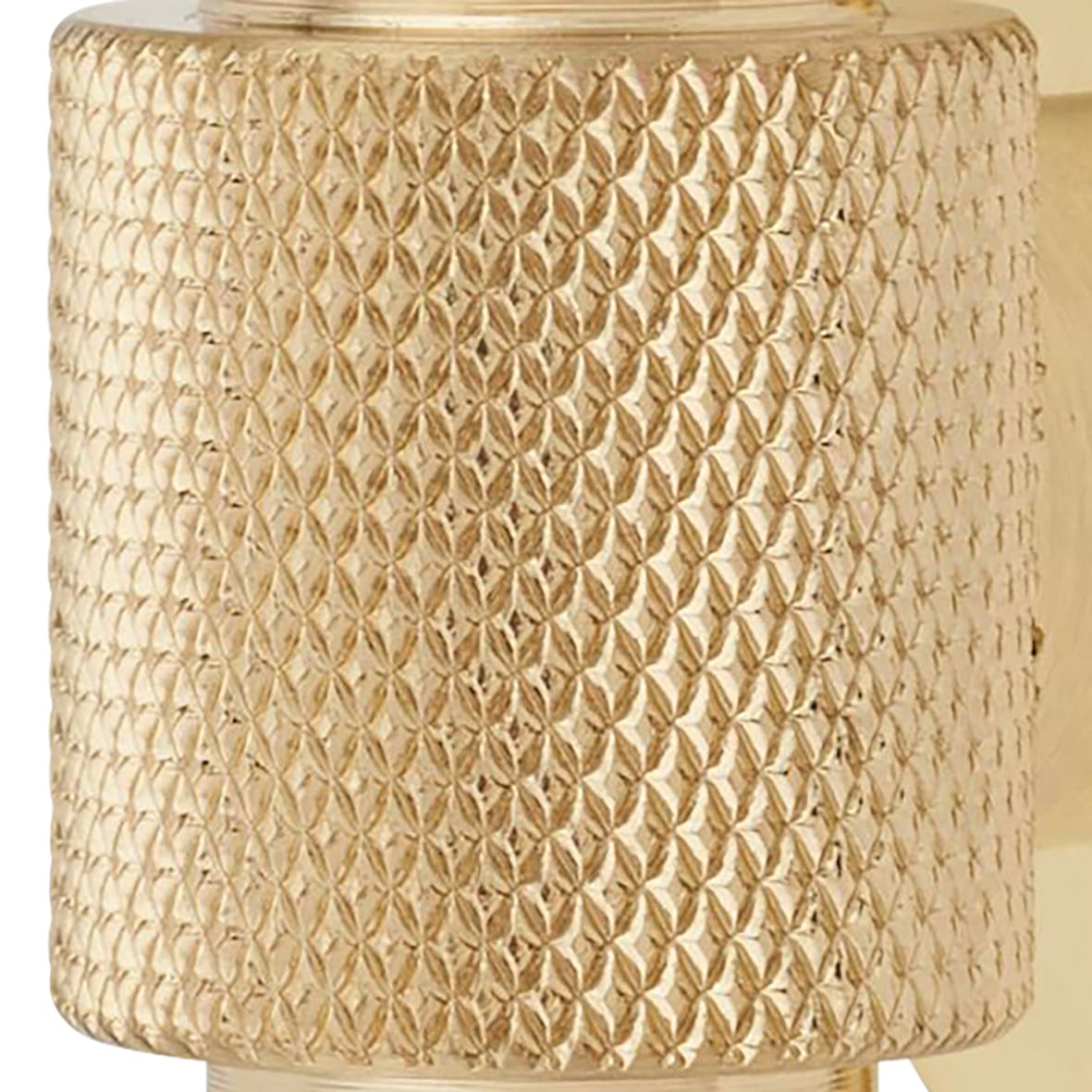 Knurled Single Coat Hook - 55 x 52mm - Satin Brass - view 4