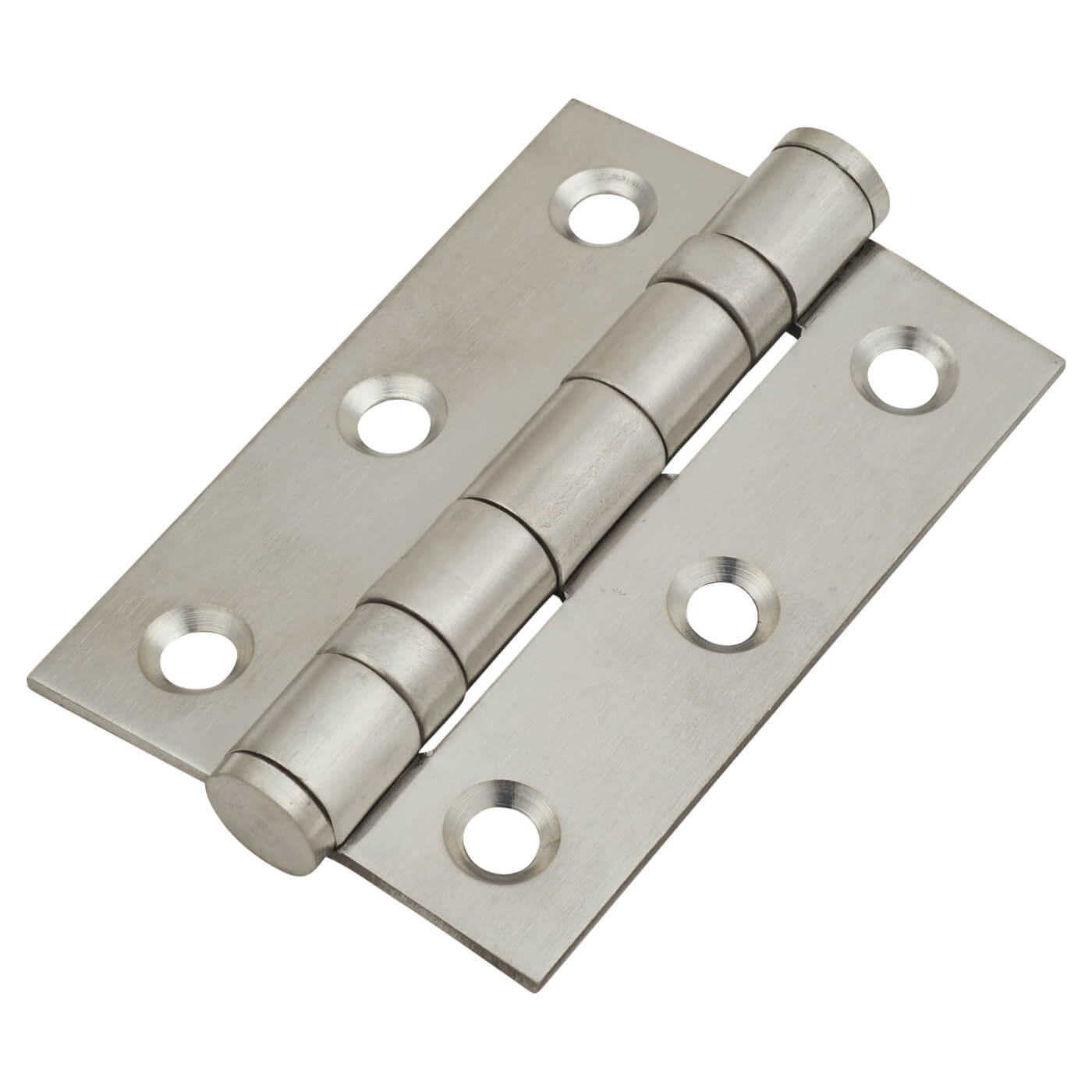 Twin Ball Bearing Butt Door Hinge - 75 x 50 x 2mm - Satin Stainless Steel - Pair - view 4