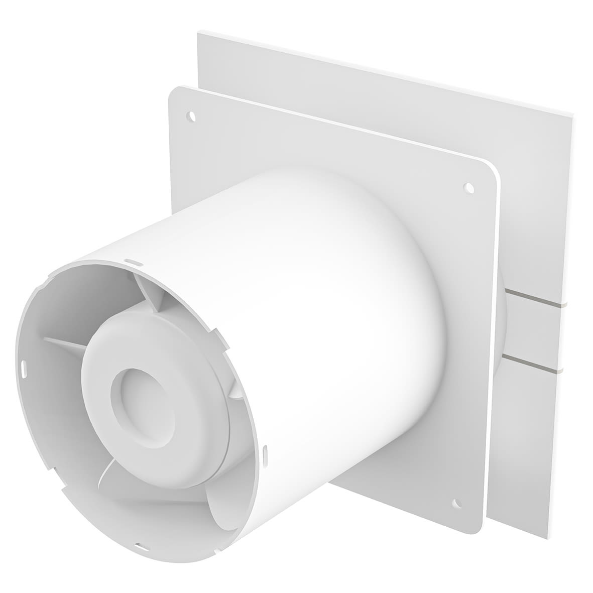 Mela Air Glass EVEMAG100TH001 Digital Bathroom Extractor Fan & Timer - White - view 3