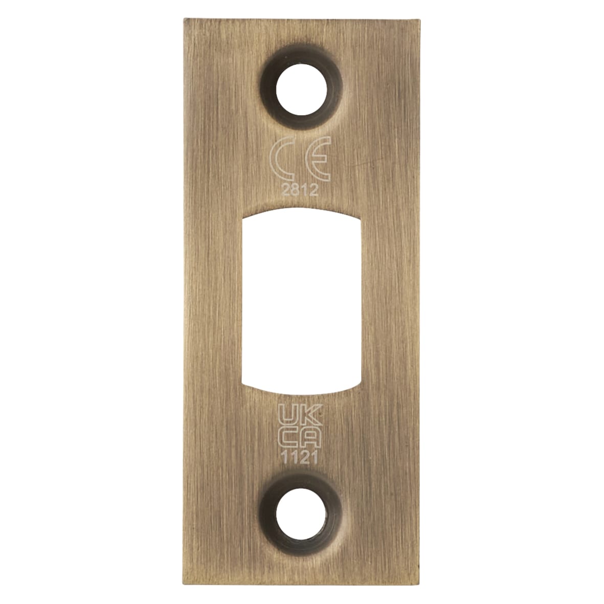 5mm Bolt Through Tubular Bathroom Deadbolt - 103mm Case - 82mm Backset - Square - Ant Brass - view 3